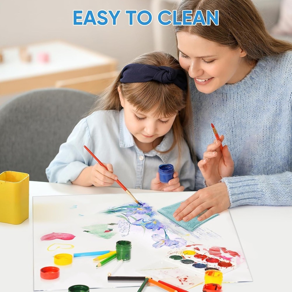 6PK 8 X 10 PET Plexiglass Sheets, Clear Plastic Sheet, Easy to Cut Thin Flexib