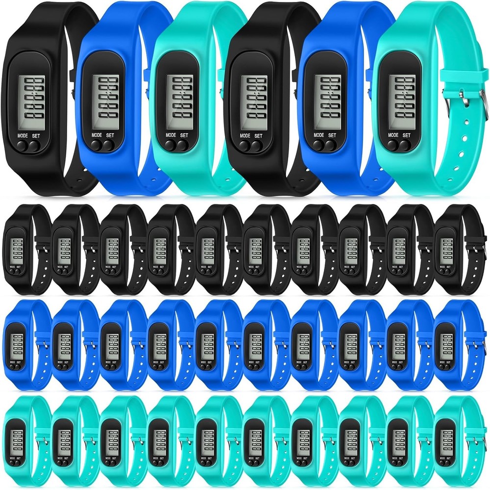 Pedometer Walking Steps & Miles Pedometer Watch Silicone Steps Tracker Running