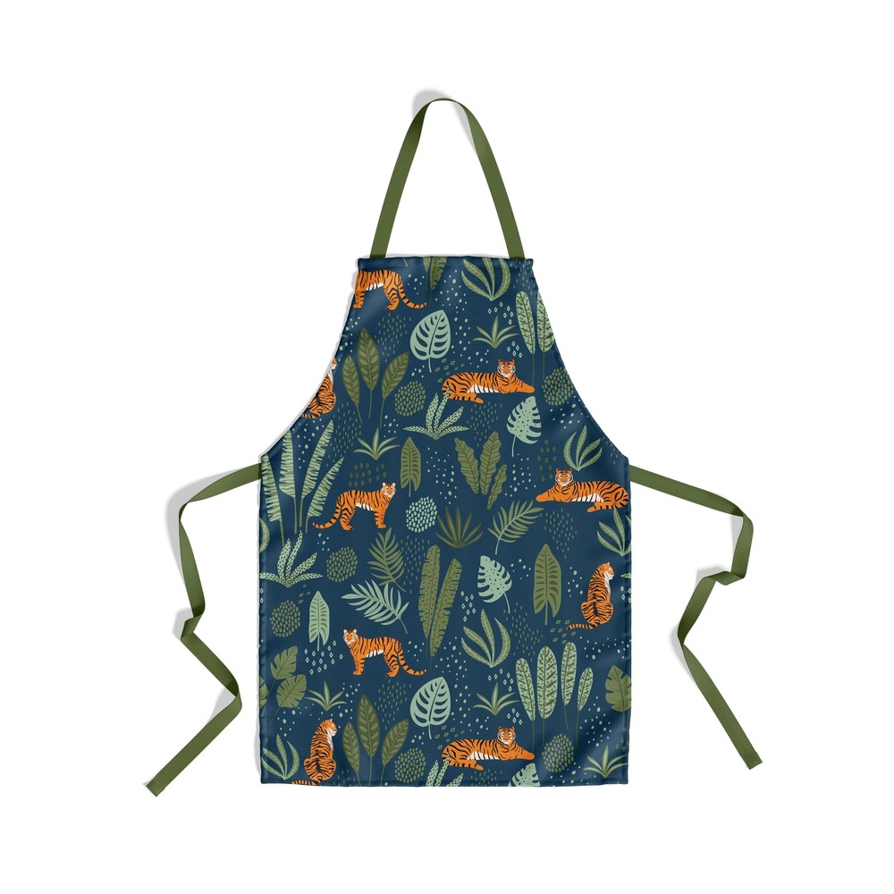 Apron: Jungle Tiger Printed Cotton