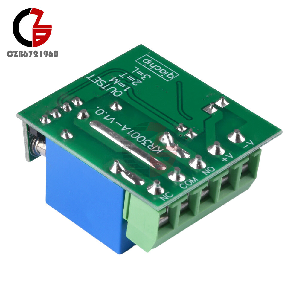 433Mhz 5-60V 1CH Wireless Remote Control Switch Relay Receiver Module with Case