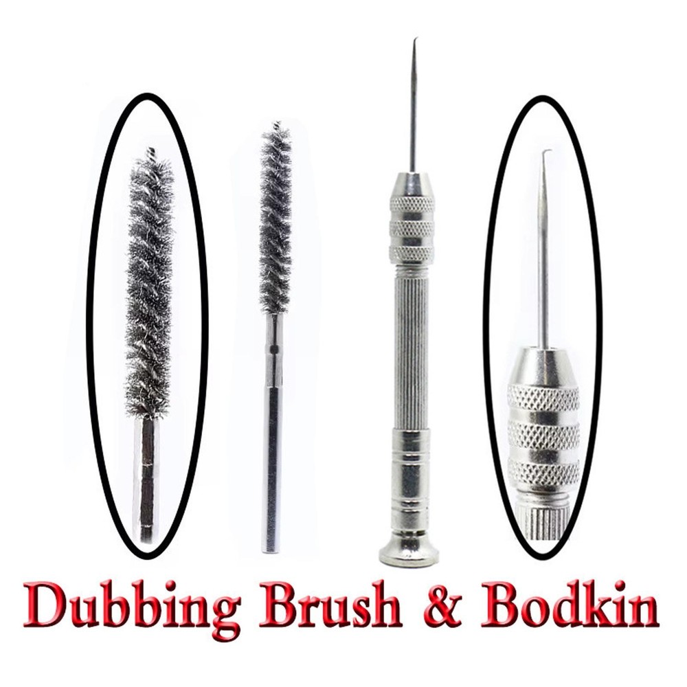 Fly Tying Dubbing Brush and Bodkin Fly Tying Tools Devices Practical Lightweight
