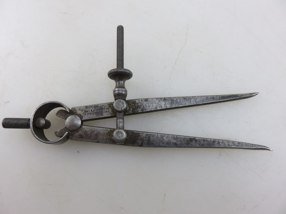 Starrett Spring Type Inside Caliper 3.75" Flat Legs Vintage *MODIFIED*