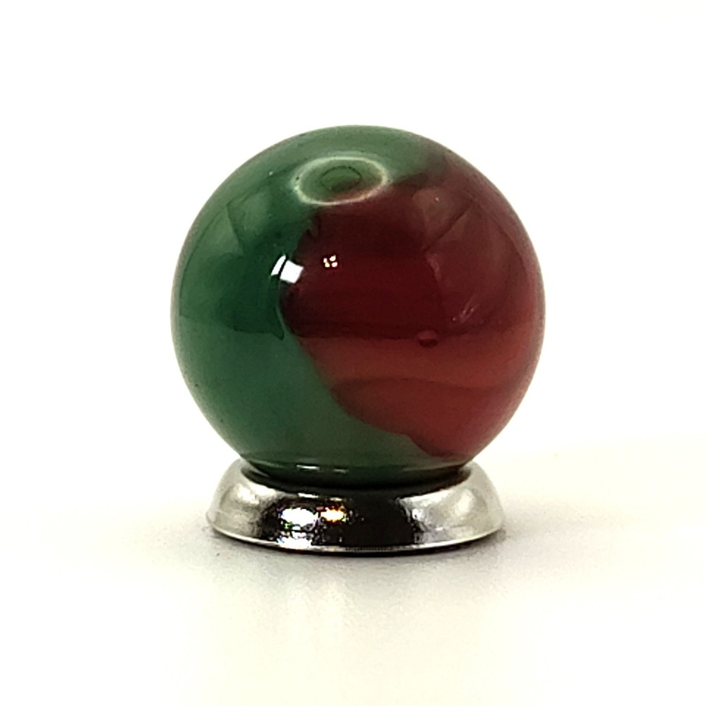 5/8" Akro Agate Patch Marble Red & Green M-