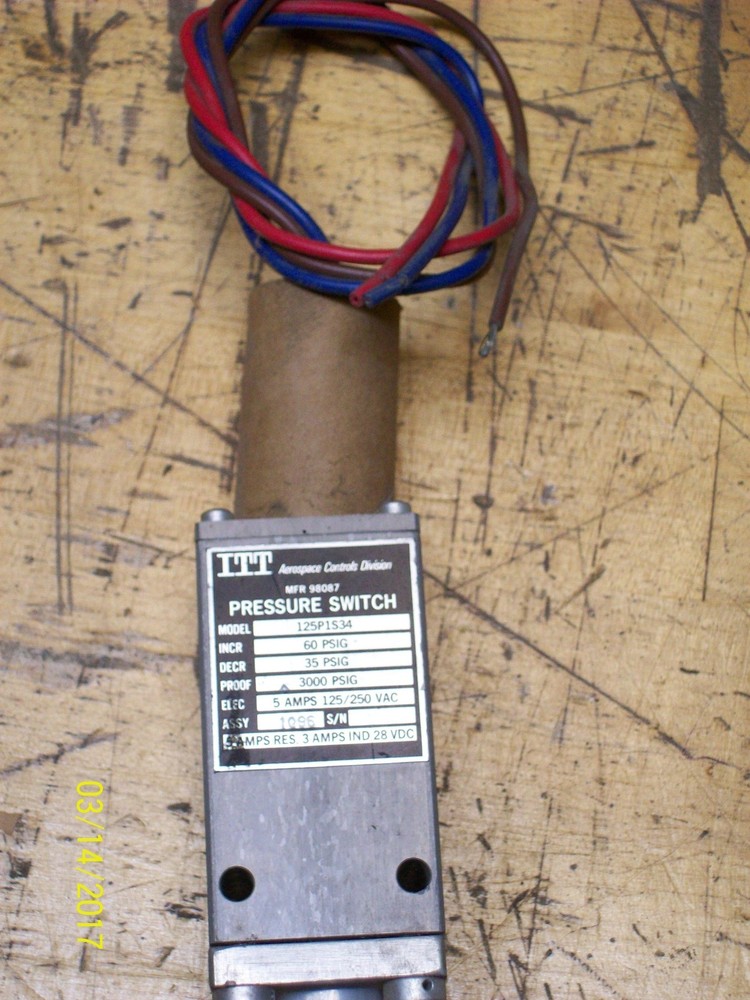 NEW ITT PRESSURE SWITCH , 125P1S34