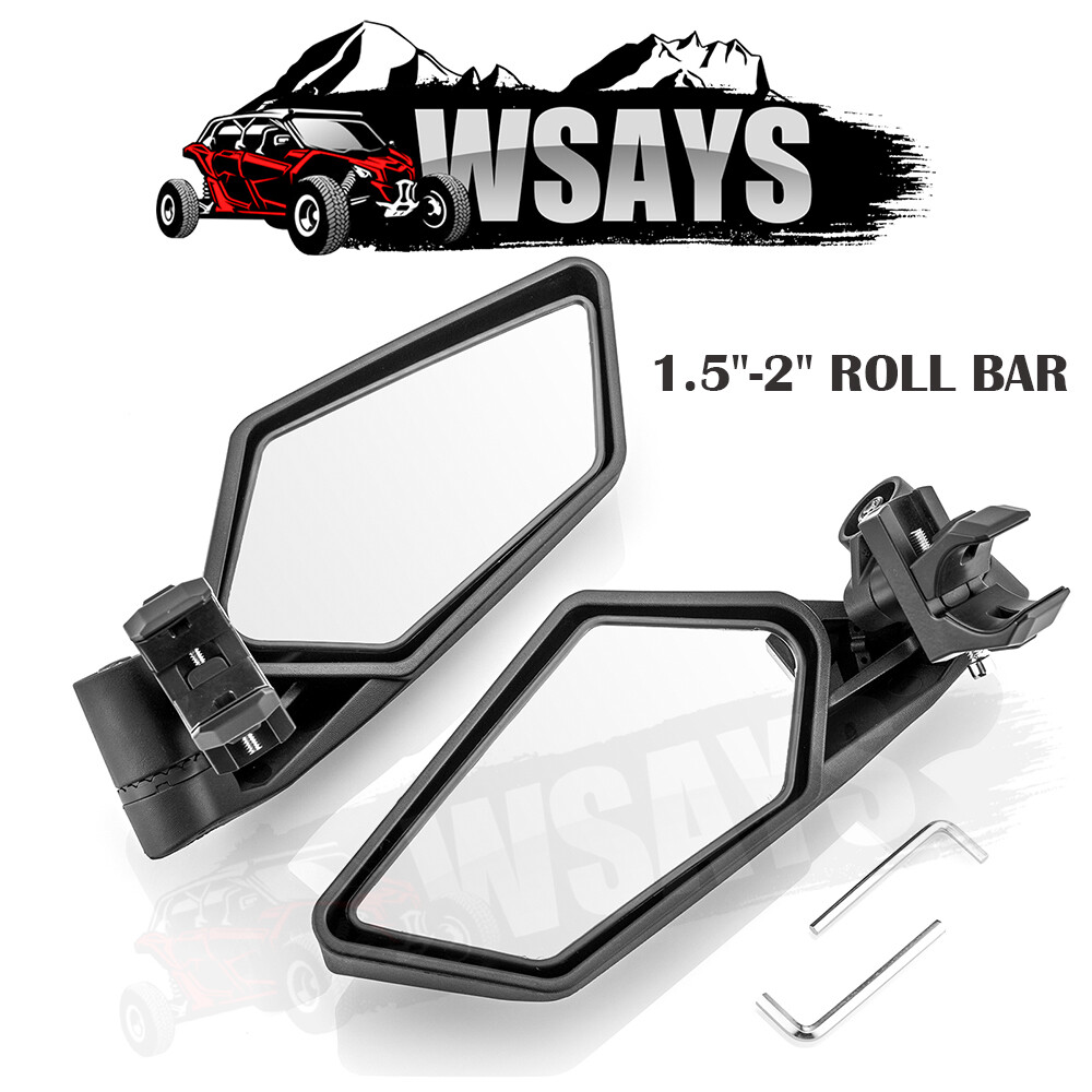 UTV 2'' Adjustable Rear-View Side Mirrors For Can-Am Commander 800 1000 R Max