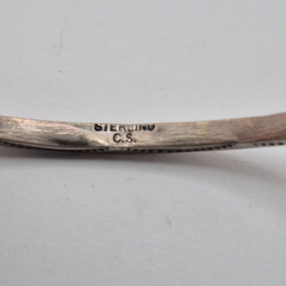 Native American Sterling Silver Braclete Size 8 "