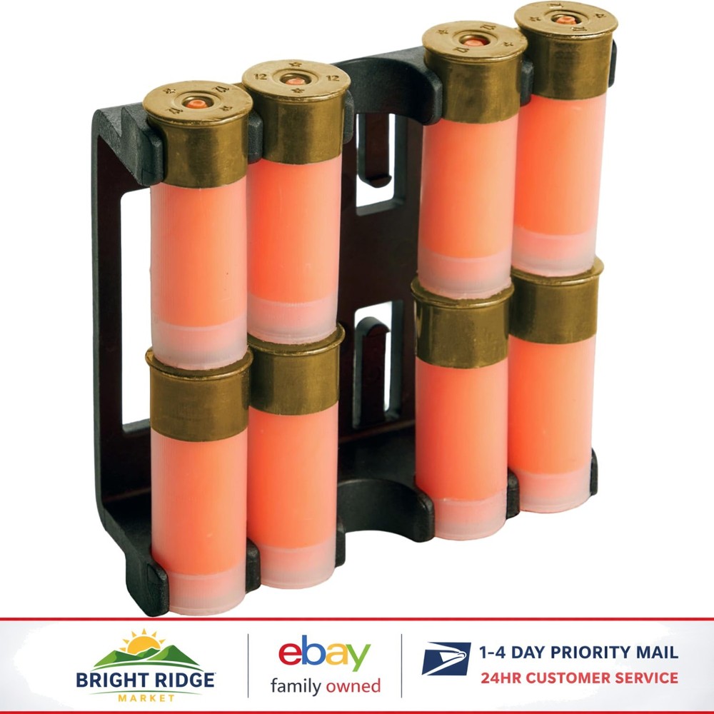 Lightweight Shotgun Shell Caddy with Integrated Shell Stops for Secure Storage