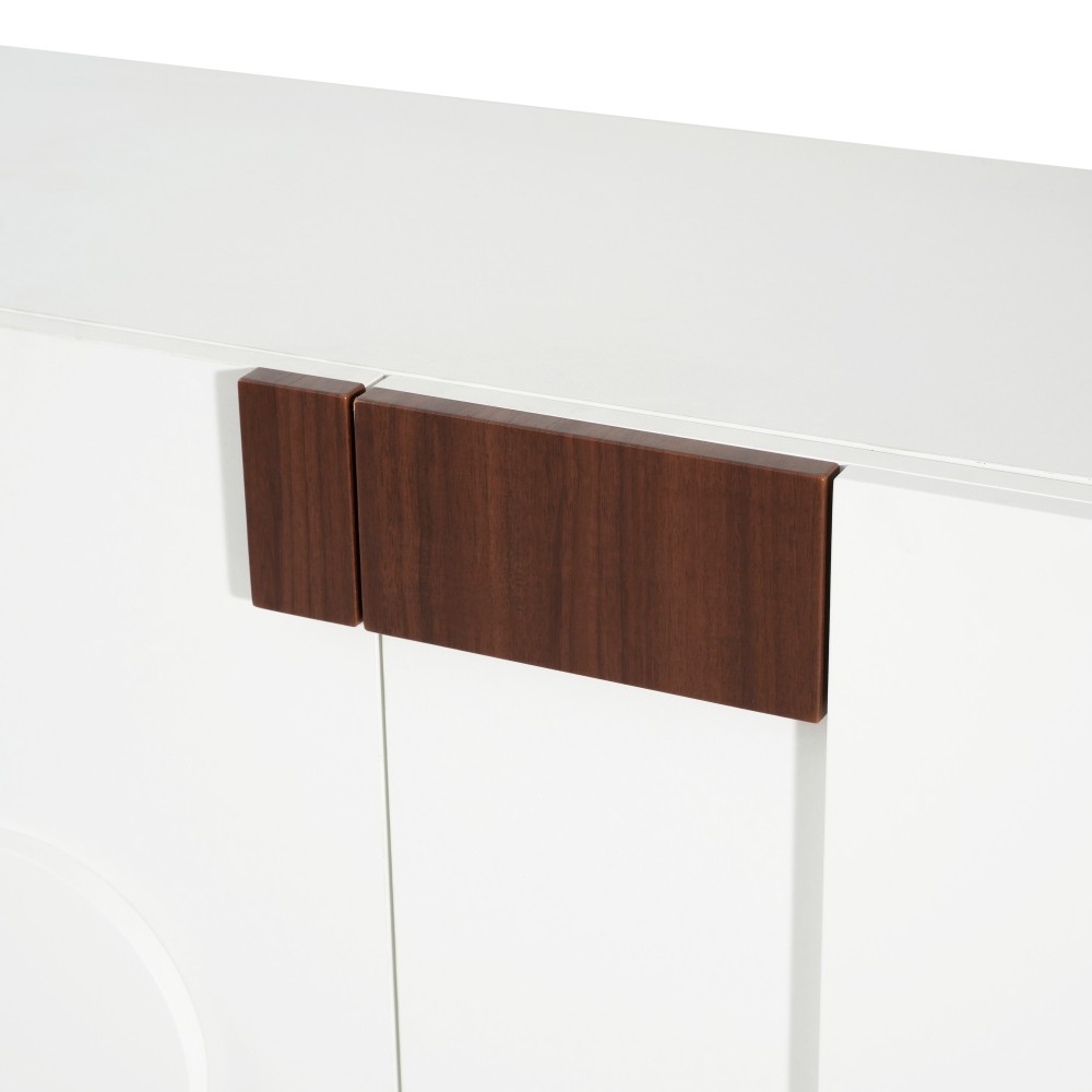 62.99'' Modern Sideboard Buffet Cabinet with 4 Doors Adjustable Shelves Storage