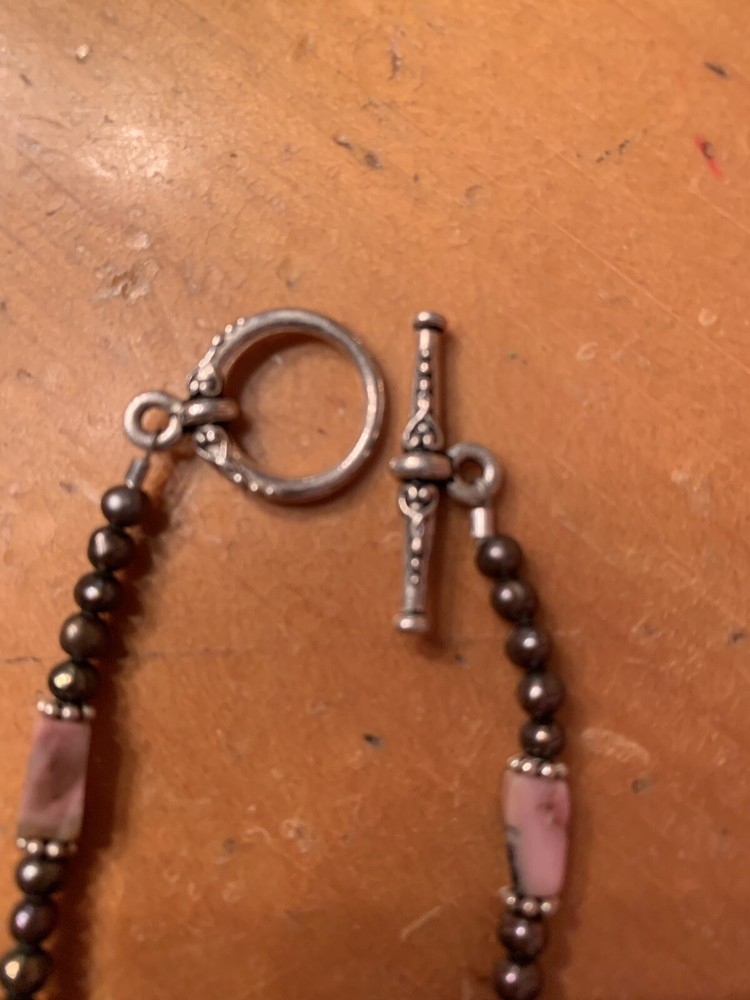 Artisan Stone Pendant And Beaded Necklace