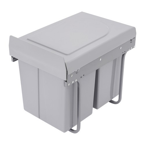 40L Kitchen Waste Bin Pullout Garbage Trash Can Double Pull-Out Trash Can SALE