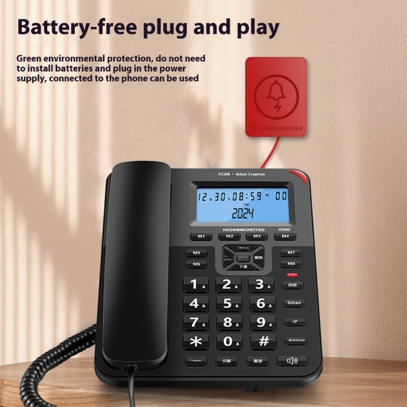 Dustproof Telephone Bells Amplifiers Synchronized Sound Visual Warning for