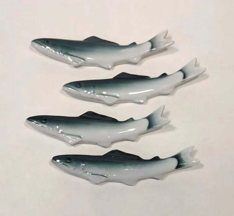 Fish Chopstick Rests Holder Set of 4 Ceramic Fish