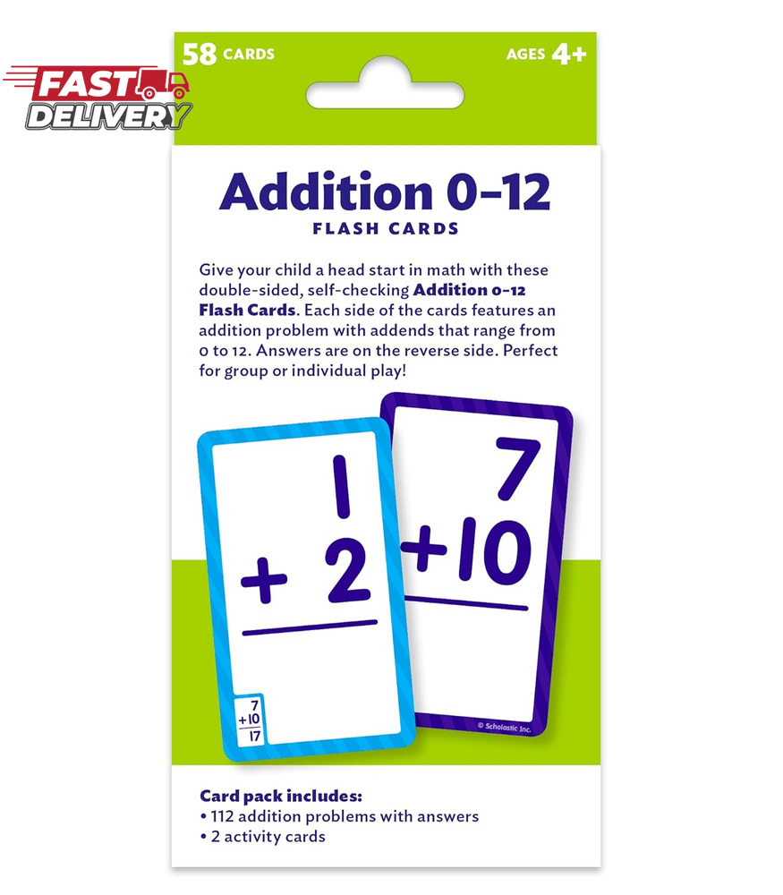 Flash Cards: Addition 0 - 12