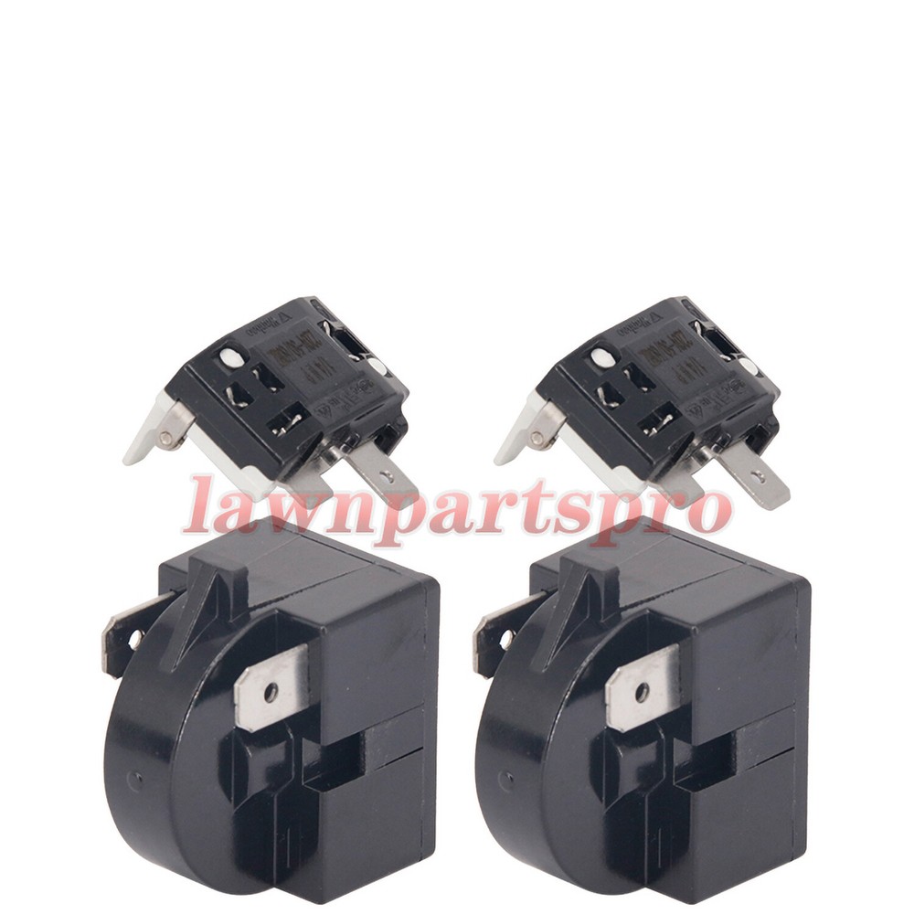 2x Refrigerator PTC Starter Relay Replace 2 Pins Compressor Overload Protector