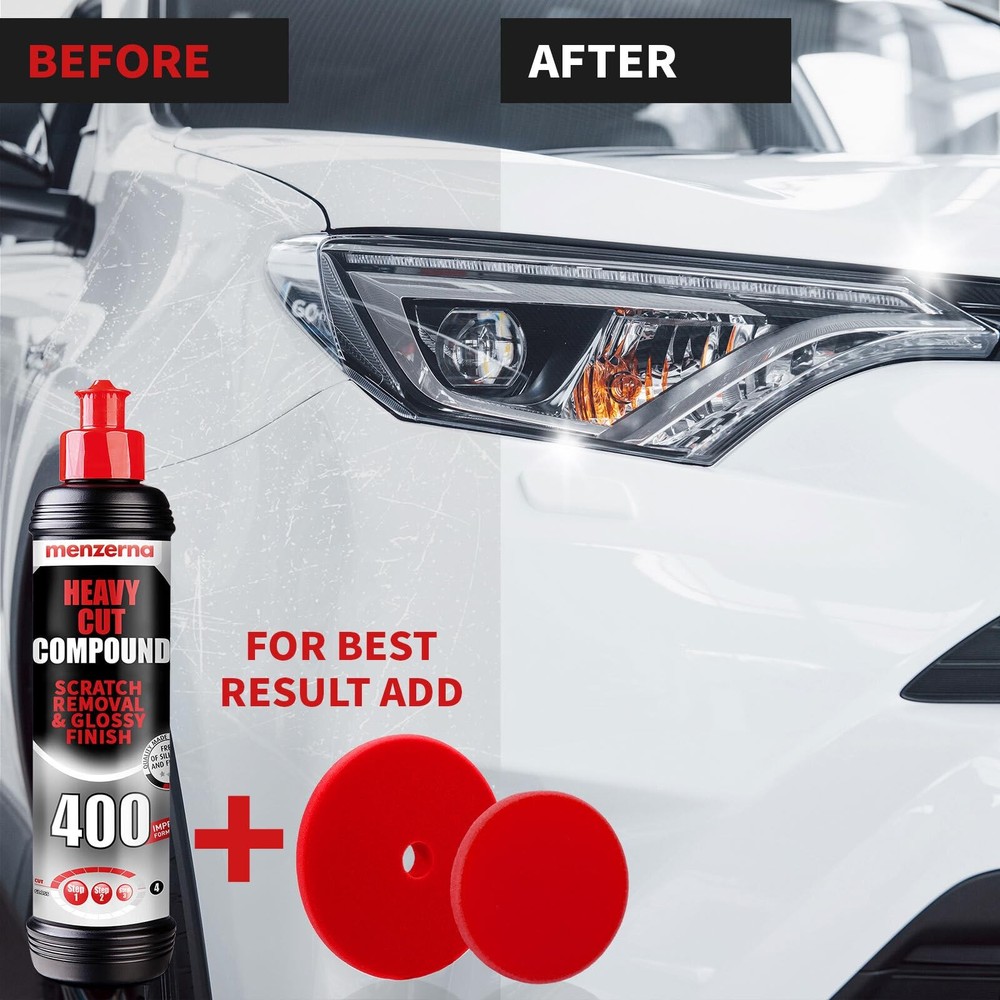 menzerna Heavy Cut Compound 400" Car Polish I Cut, Medium & 8oz