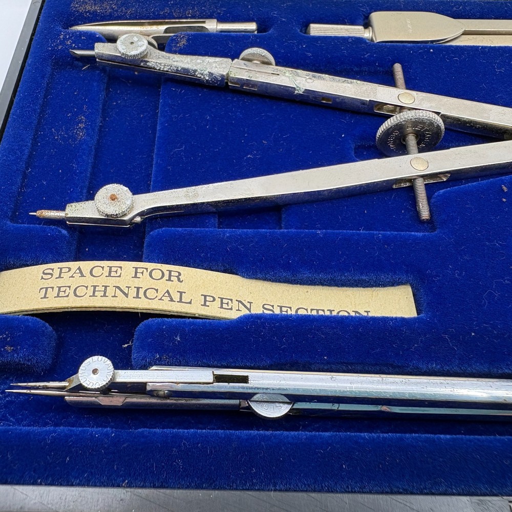 Dietzgen Satellite Drafting Set Germany Compass Divider Hard Case