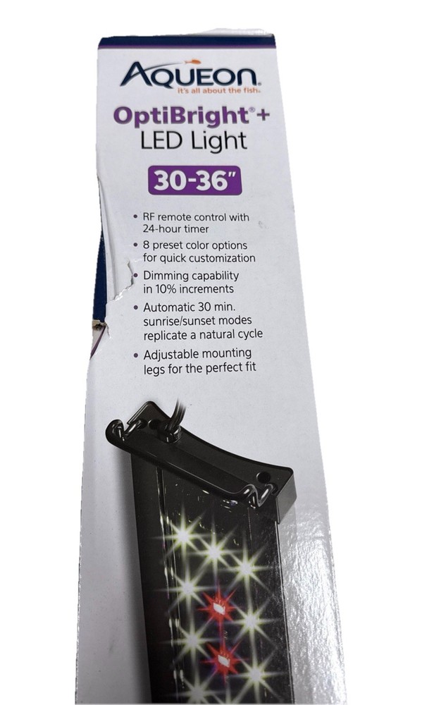 Aqueon OptiBright+ LED Aquarium Light 30-36”
