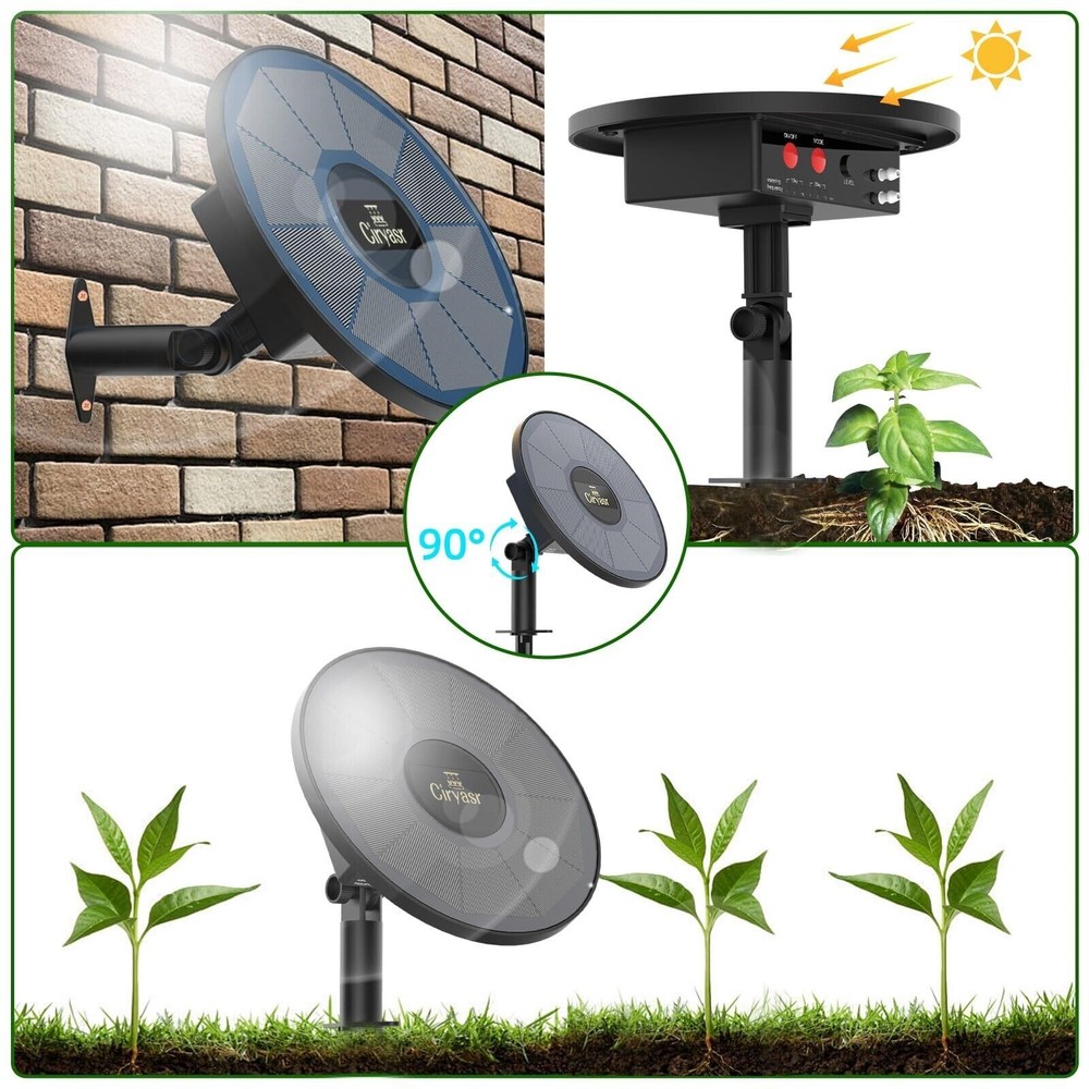 50ft Solar Drip Irrigation Automatic Watering System 2200mAh Battery 6 Timer