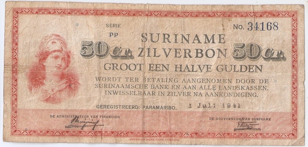 SURINAME 50 cents 1941