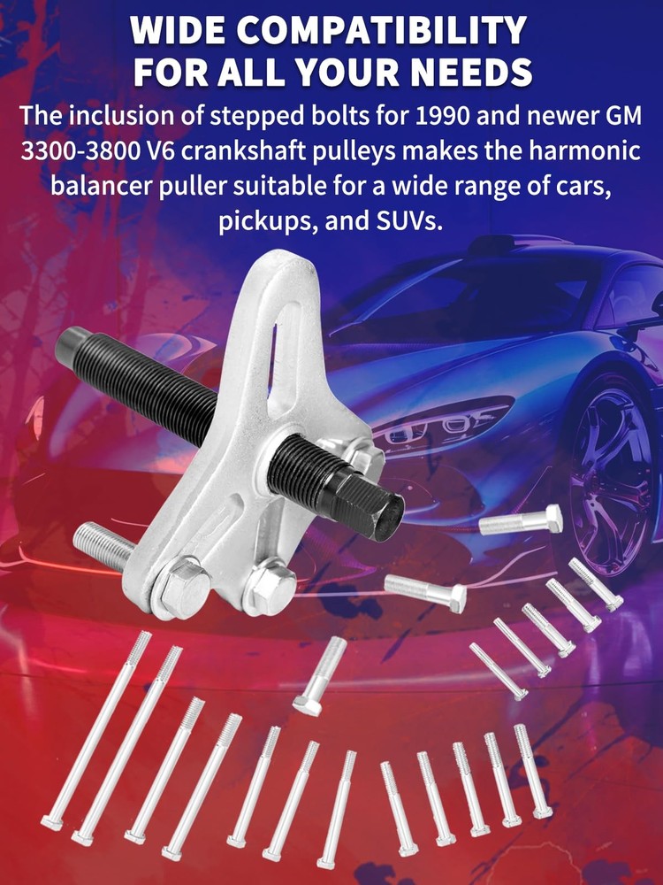 Harmonic Balancer Puller 46 PCS Steering Wheel Flywheel Remover Crankshaft