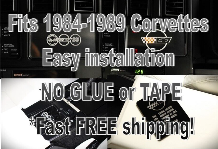 C4 Corvette Center Console Engine ID Spec Cover 1988-1989 L98