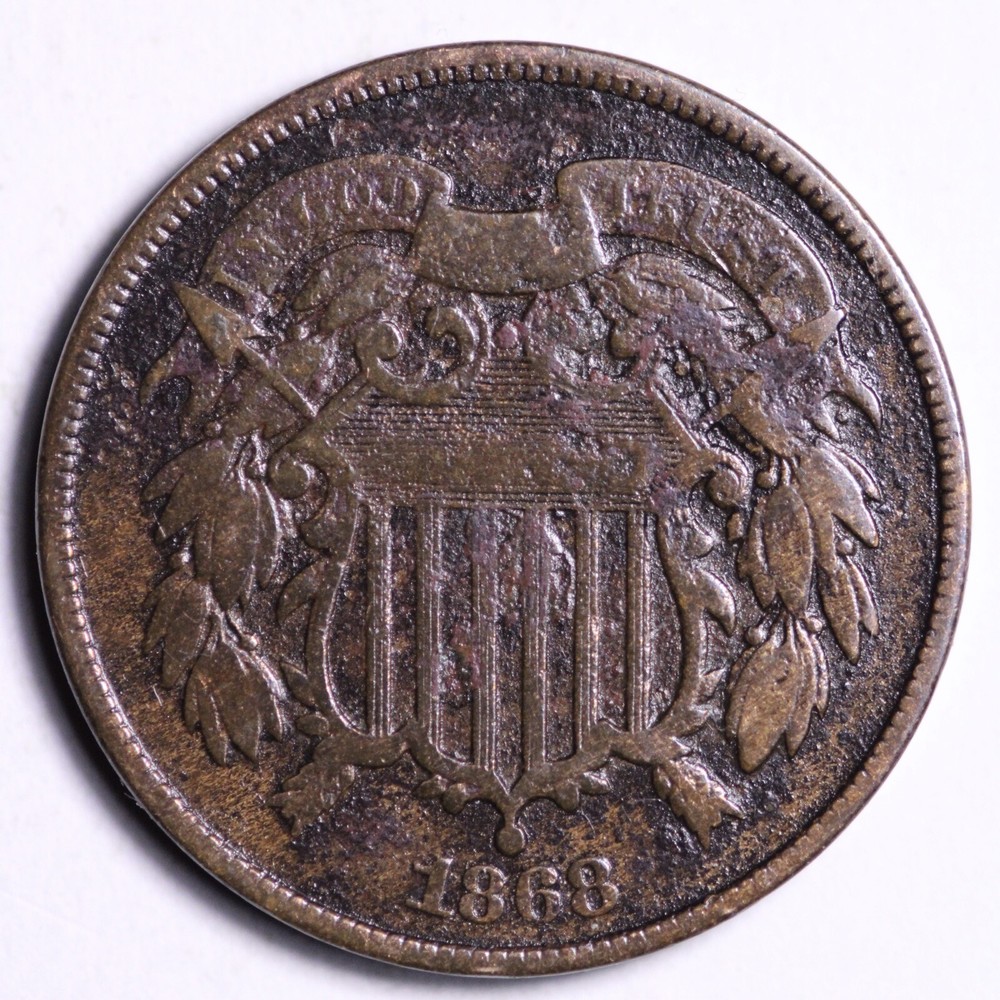 1868 2 Cent Piece FREE SHIPPING E537 ZF