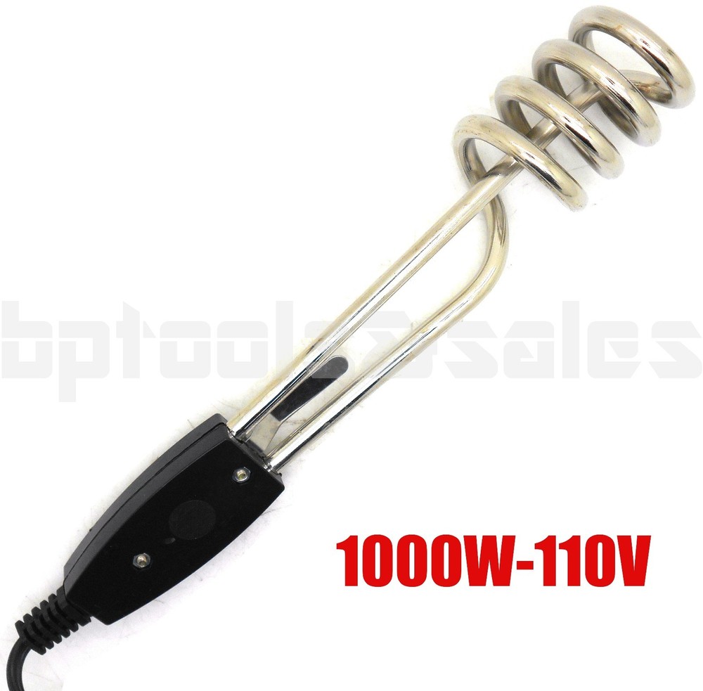 10" 1000W-110V Water Heater Portable Electric Immersion Element Boiler Travel