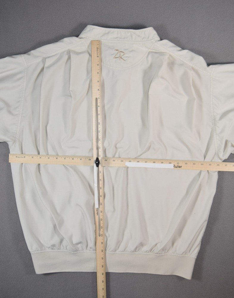Zero Restriction Jacket Mens XL White Lightweight Windshirt Golf Pullover