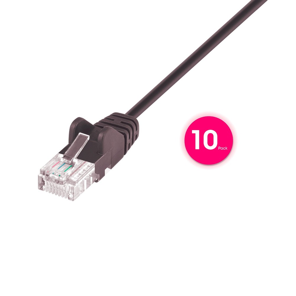 CAT-6 U/UTP Slim Network Patch Cable 20 ft 10 Pack
