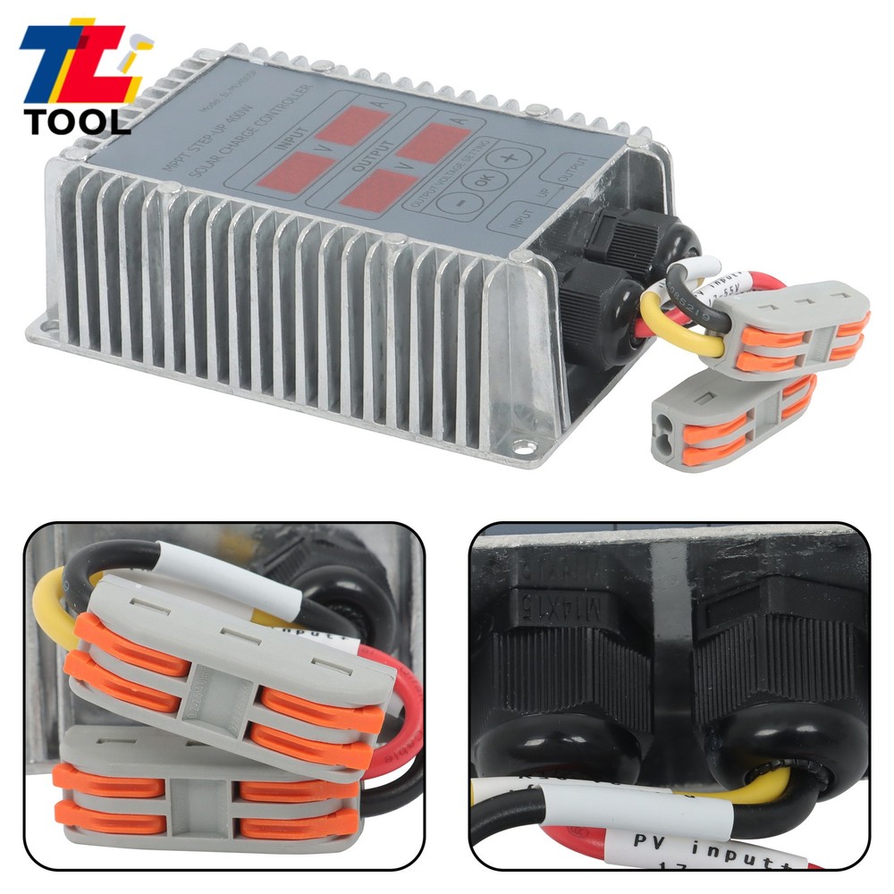 400W MPPT Solar Charge Controller 24-85V Boost Waterproof LED Adjustable