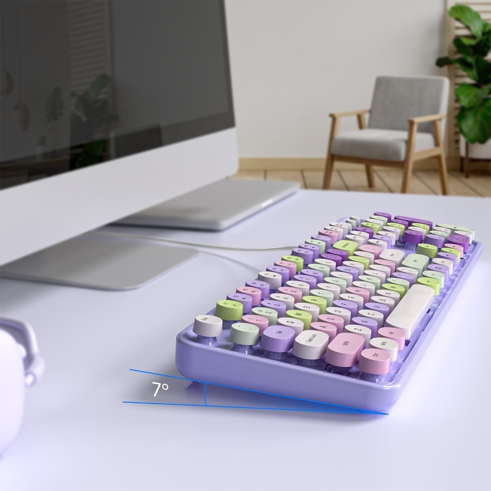 Wired Keyboard, 104 Keys Full-Sized Typewriter Keyboards, USB Office Keyboard...