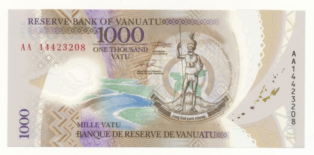 VANUATU 1000 Vatu 2014 Prefix AA  GEM Unc Note P. 13