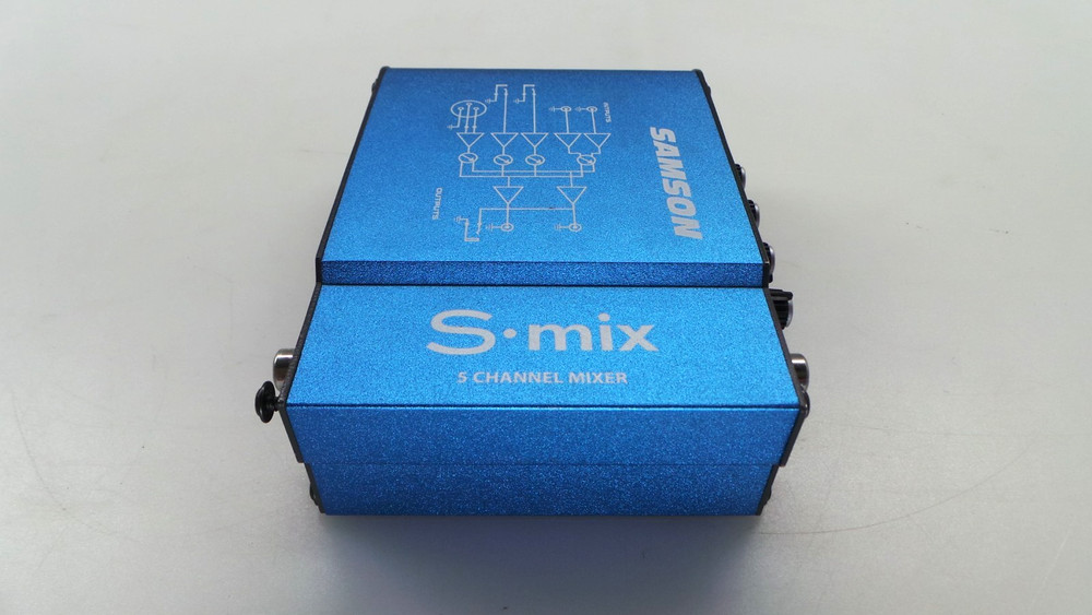 Samson S-Mix Mini 5-Channel Mixer with Power Adapter - Tested