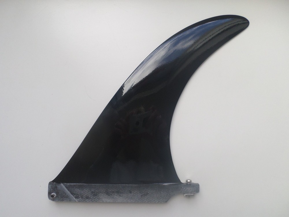 Fibreglass SINGLE FIN 9 inch SOLID GLOSS surfboard FIN with screw for LONGBOARDS