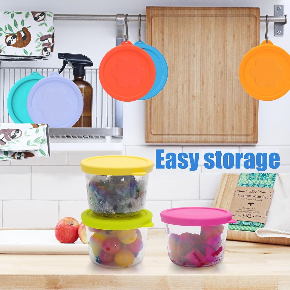 1 Cup Silicone Replacement Lids Storage Cover 1 - 2 Pack, 1 - 2 Pack