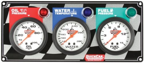 QuickCar Racing 61-6012 Standard 3-Gauge Panel