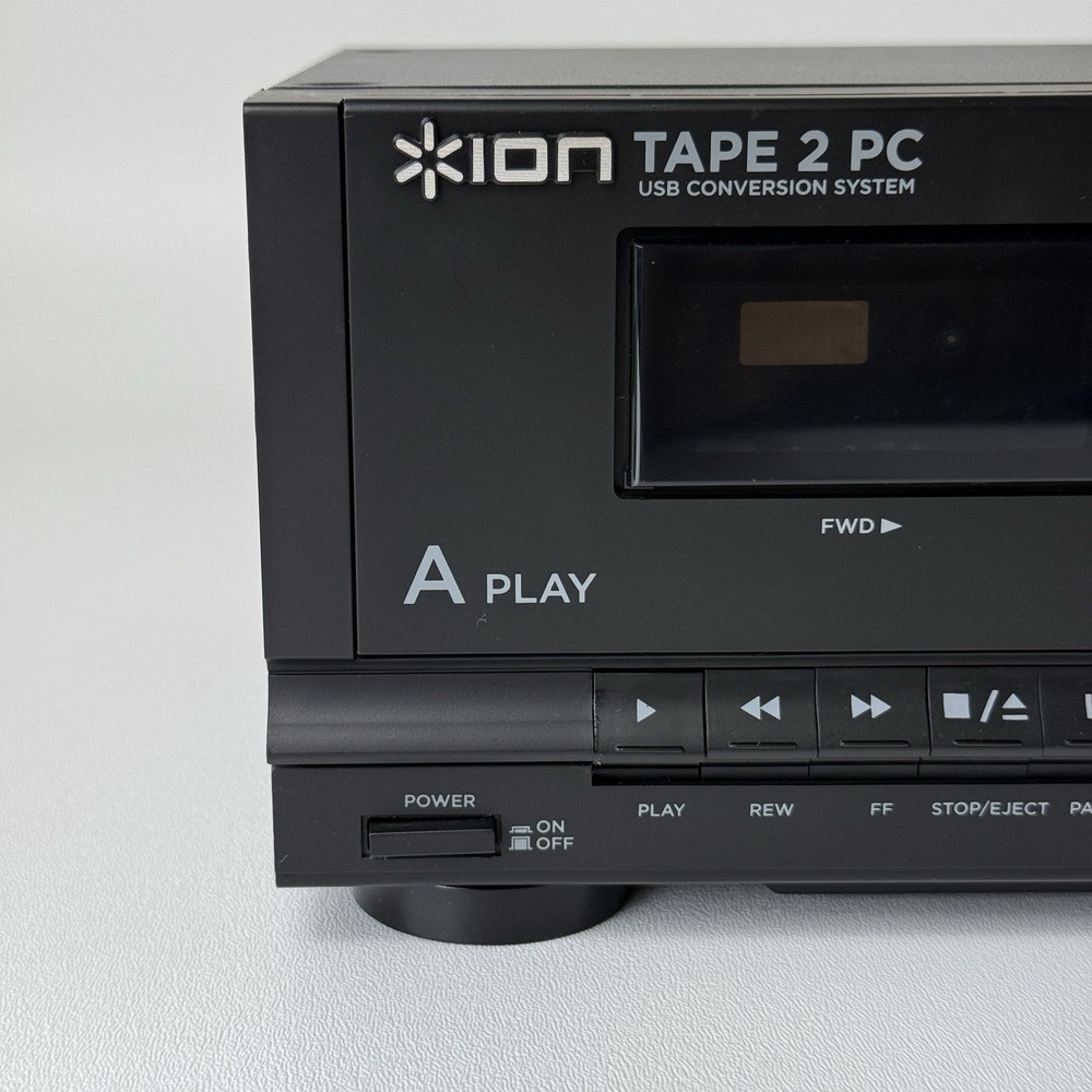 ION Tape 2 PC USB Cassette Deck Dual Player Converter Tested Working