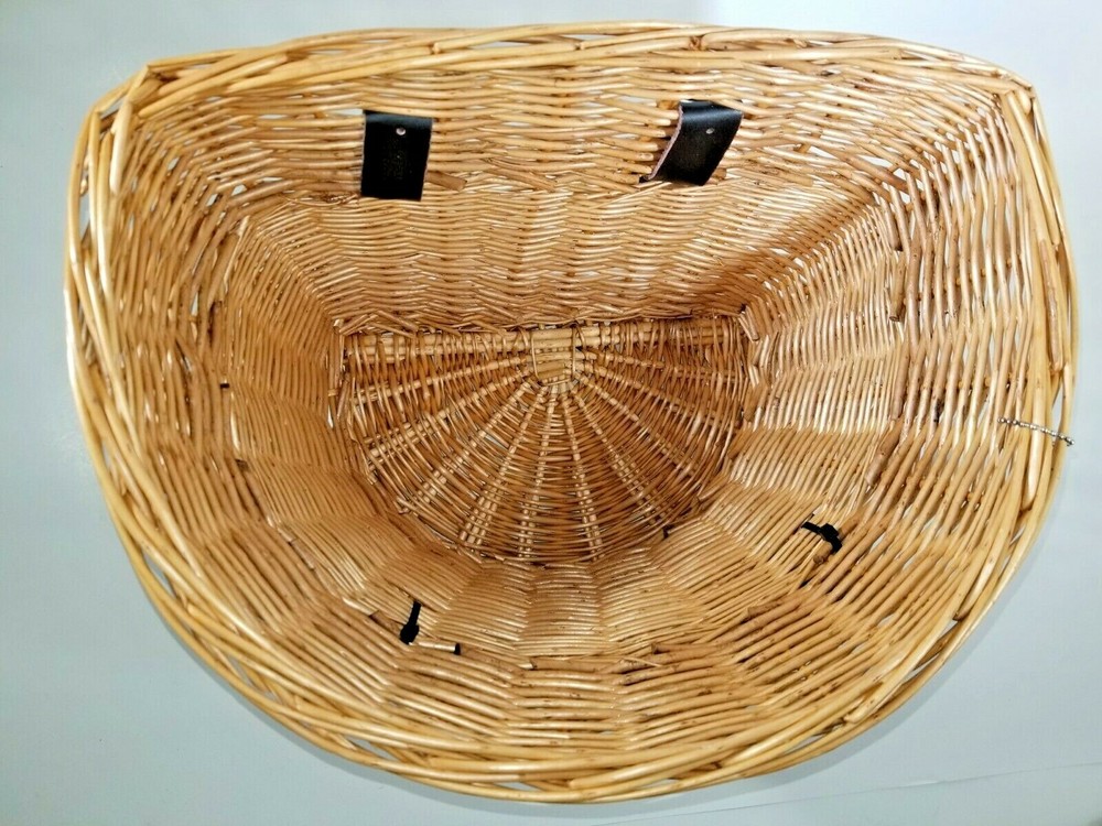 Bell Rattan Wicker Handle Bar Bicycle Storage Basket