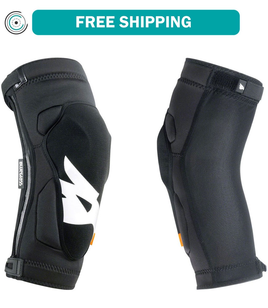 Bluegrass Solid D3O Knee Pads - Black, Medium Extended Sleeve Silicone Gripper