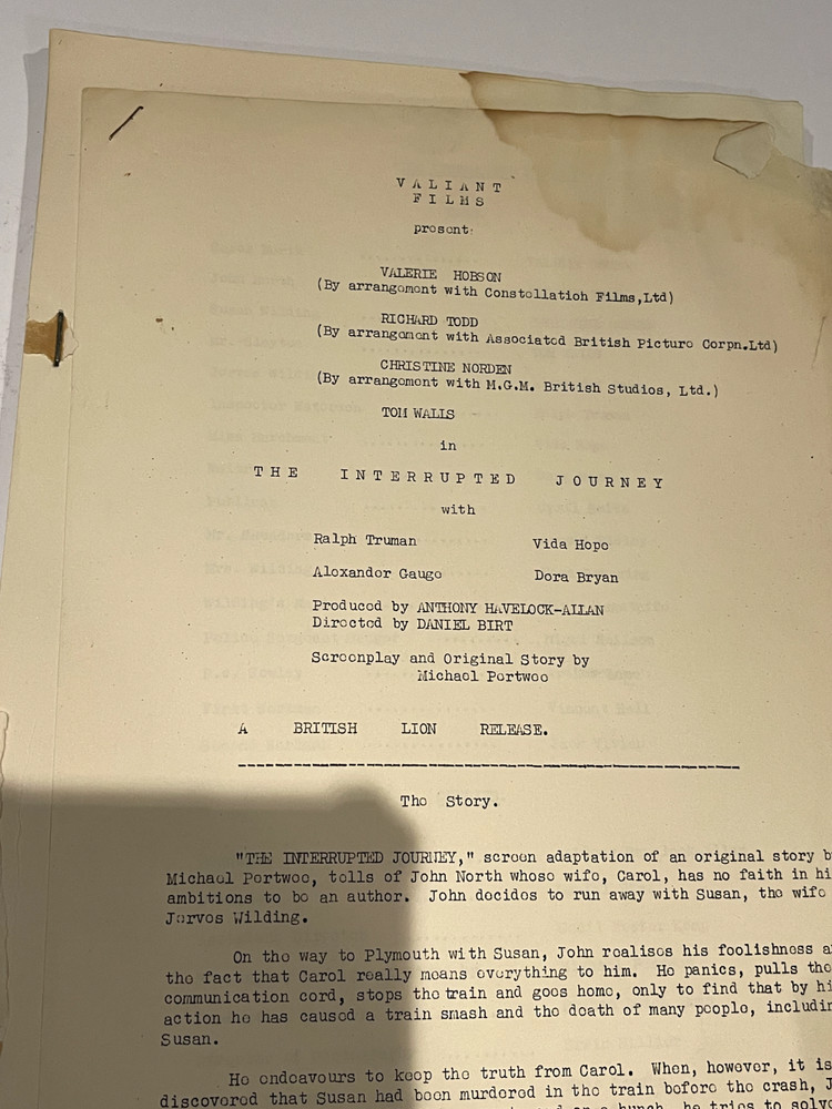 THE INTERRUPTED JOURNEY MOVIE SCRIPT