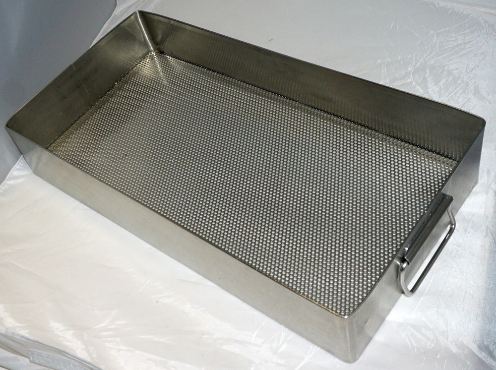 Sterilization Container Surgical Instrument Tray Basket 20"x10"x3½" Stainless