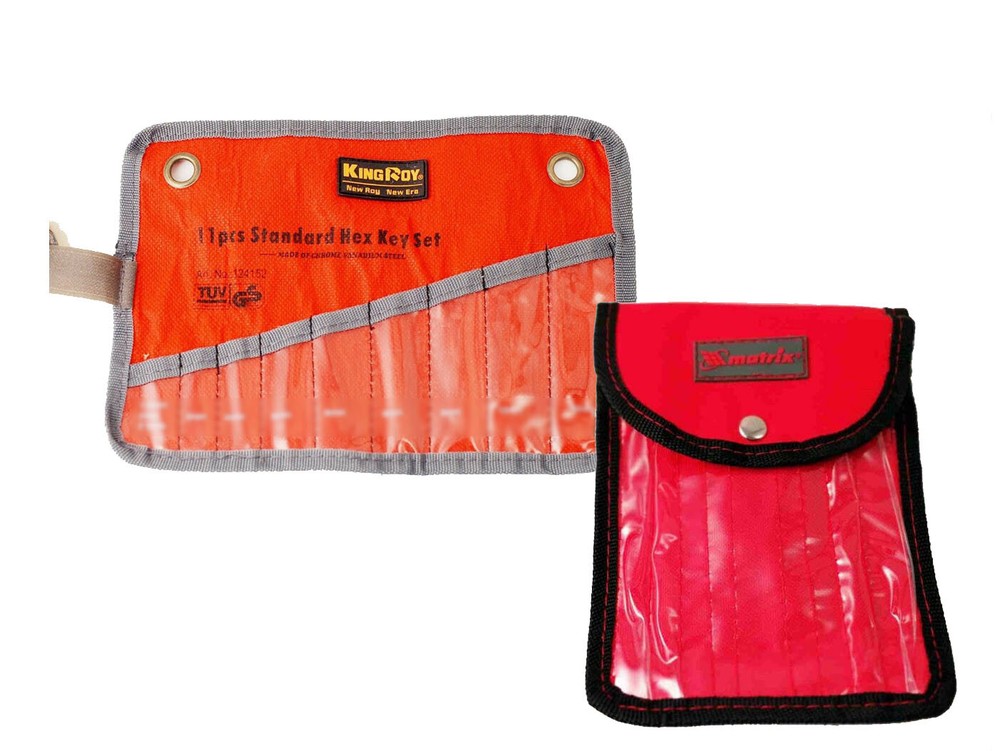 2pc Hex Screwdriver Key Drill Bits Stubby Tool Roll Pouch Belt Bag