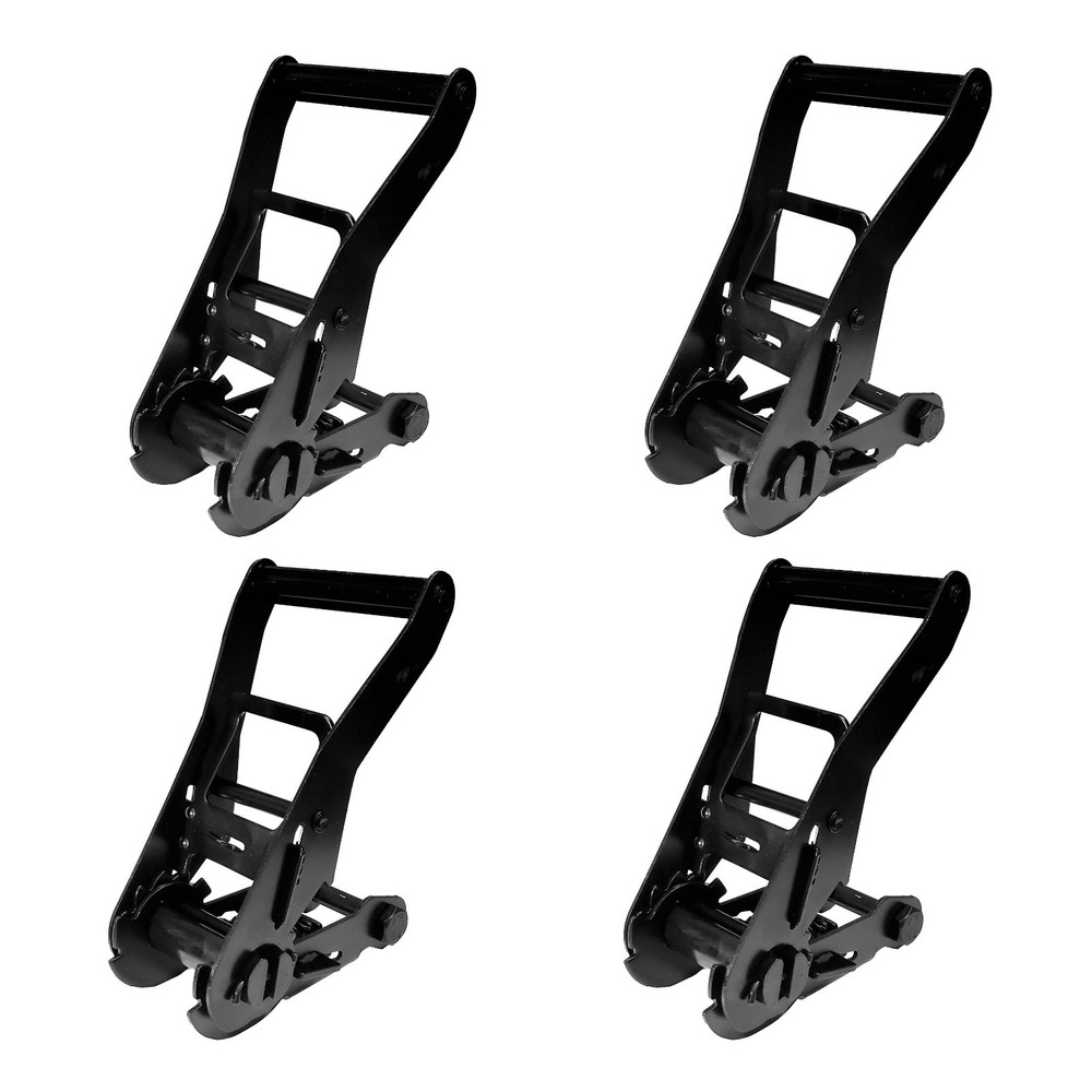 Mega Cargo Control 2" Replacement Standard Ratchets, Black Coated, 4-Pack