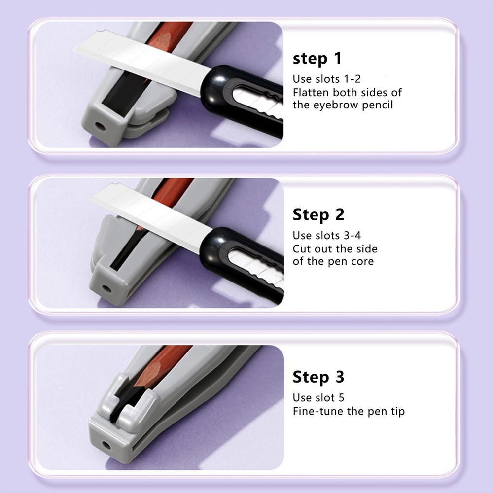 Cosmetic Pencil Sharpener Eyebrow Sharpening Pencil Tool For Precise And Smooth