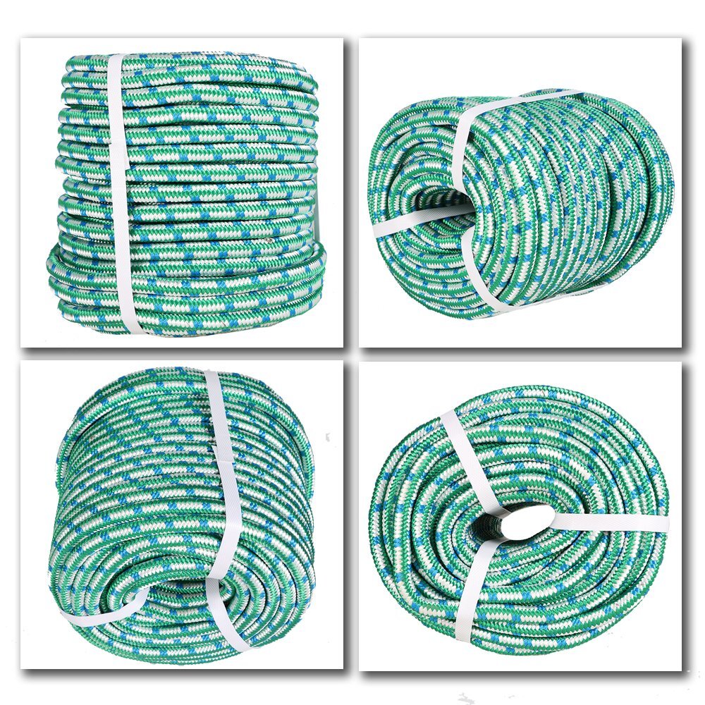 1/2"x 150' Braid Polyester Arborist Bull Rope 16 strand braided Rigging Work