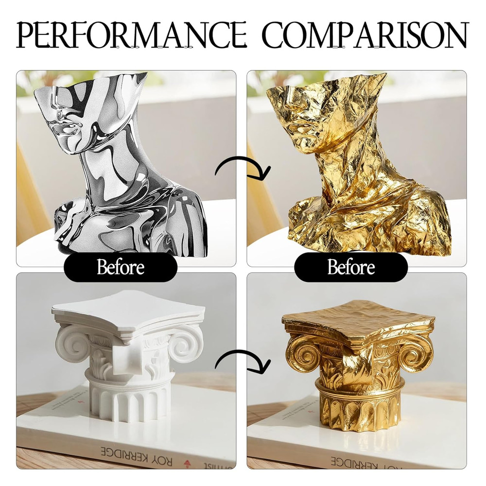 Gold Leaf Adhesive,100Ml /3.52Oz Water-Based Gold Leaf Glue & 100Ml /3.52Oz