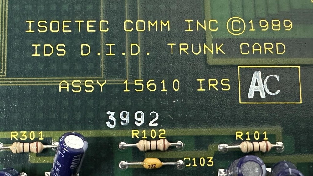 Executone Isoetec 15610 IDS D.I.D. Trunk Card IRS AC