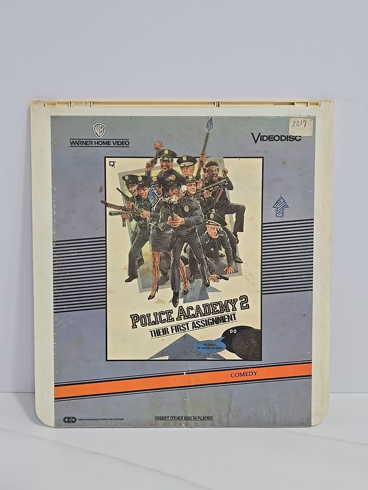 Police Academy 2 Their First Assignment 1985 CED VideoDisc Guttenberg TESTED HTF