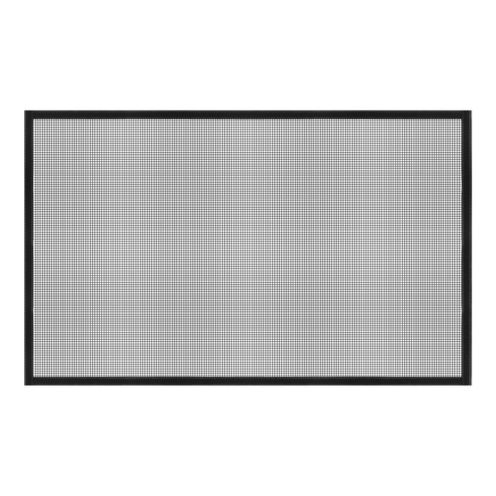 Window Screen Mesh, 31" x 55" Fiberglass Net Mesh Black Frame Hook and Loop
