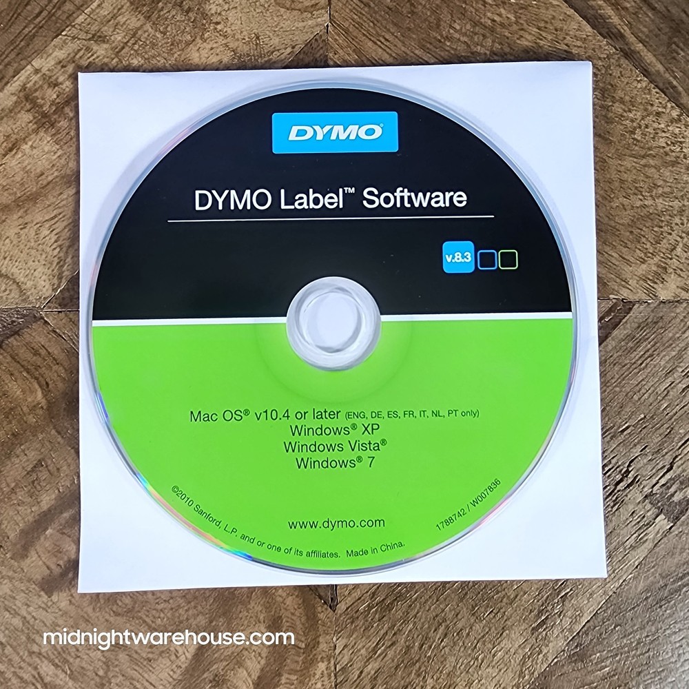 DYMO Label Software & Drivers v8.3 Install CD for LabelWriter 450 Win XP/Vista/7
